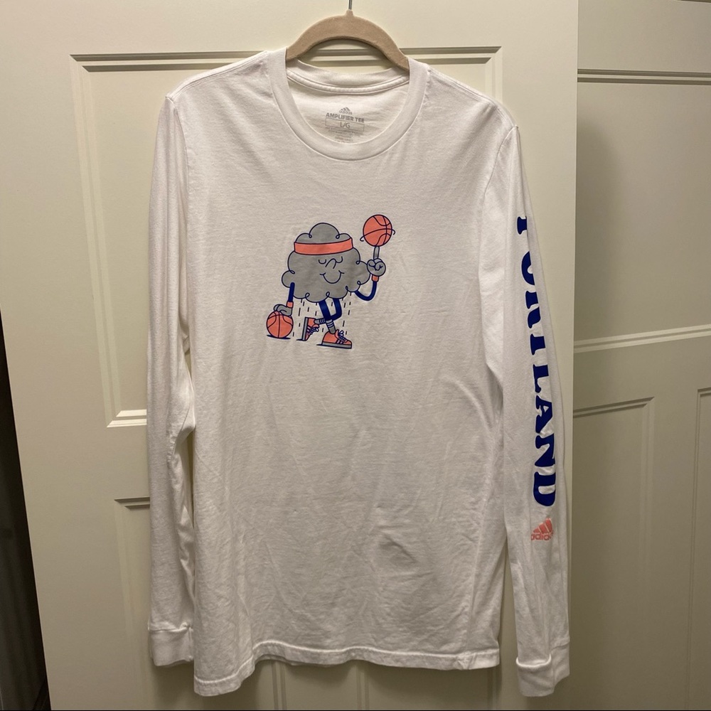 Adidas Longsleeve Amplifier Tee Portland Basketball - Picture 1 of 3